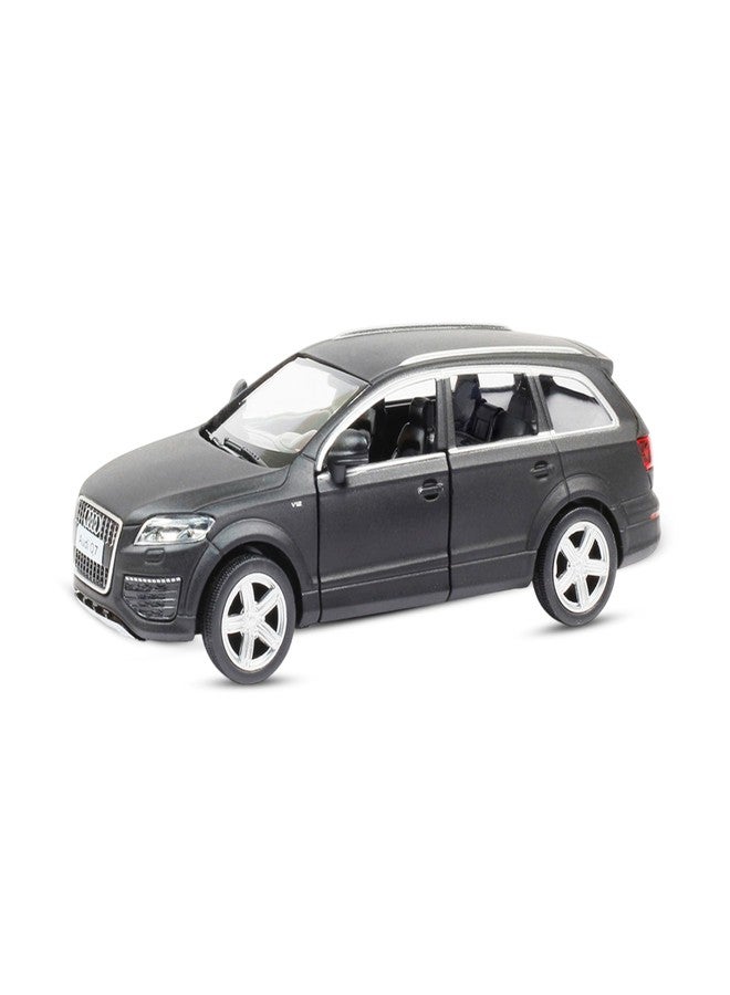Rmz City 5 Inch Die Cast Audi Q7 V12 Matt Toy Car 1:40 Scale Model | Licensed Collectible Vehicle with Opening Doors & Pullback Action | International Series for Kids & Car Lovers | Matt Black - Image 1